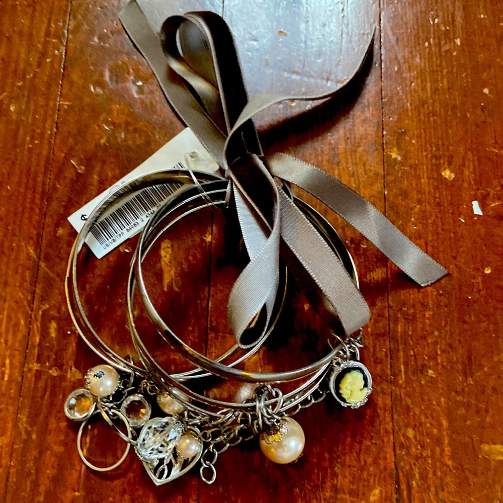 H &M Silver Bangles Bracelets! Brand New!